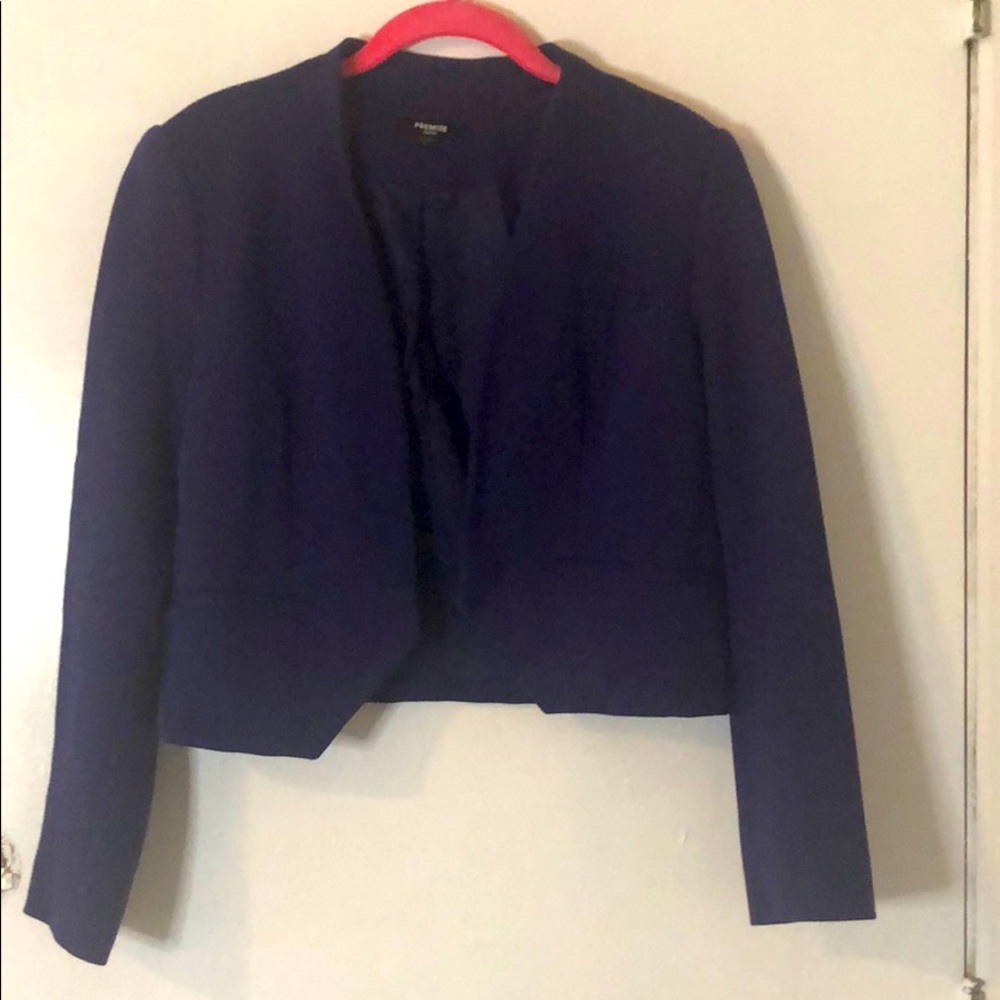 Deep navy/eggplant colored blazer. Like new